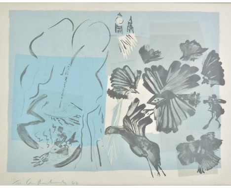 *Richards (Ceri, 1903-1971). Trafalgar Square, 1962,  colour lithograph printed by Curwen Studio, published by Editions Alect