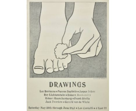 *Lichtenstein (Roy, 1923-1997). Foot Medication, 1963,  offset lithograph poster for an exhibition of drawings at Leo Castell