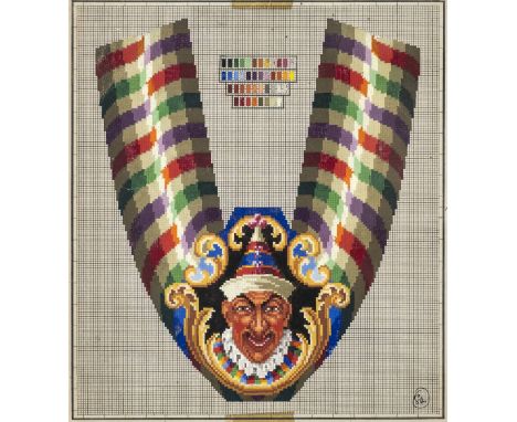 *Berlin charts. A collection of designs for Berlin woolwork, 19th century,  approximately 50 hand-coloured lithographed woolw