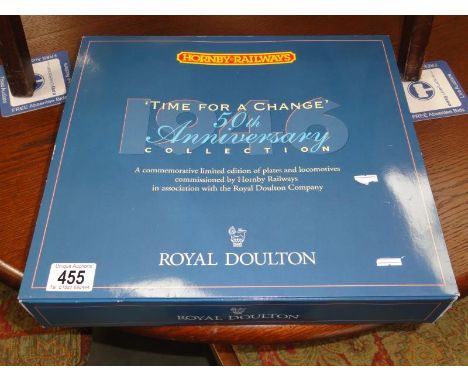 A Hornby 00 gauge R649 LNER A4 class Sir Ronald Matthews model locomotive with Royal Doulton 'Going for the Record' plate, bo