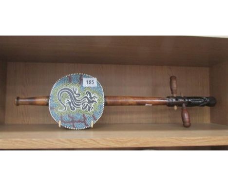 A wooden string tribal instrument