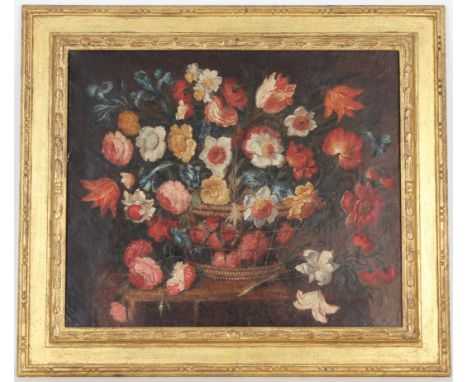 Flemish School, Old Master Still Life Painting. Oil on canvas. Appears to be unsigned, has not been examined out of frame. Ho