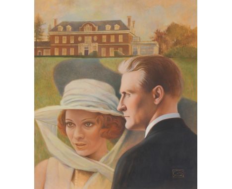 Gregory Rudd (American, B. 1952) "F. Scott Fitzgerald" Signed lower right. Original Oil painting on Cold Press Illustration B