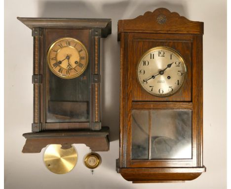 A collection of clocks to include, a President quartz wall clock, a Warmink Dutch Zaanse 8 Day wall clock, together with othe