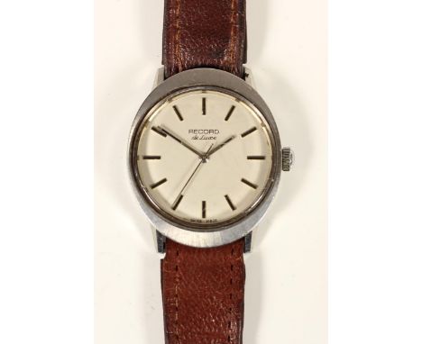 Record de Luxe, a stainless steel manual wind gentleman's wristwatch 