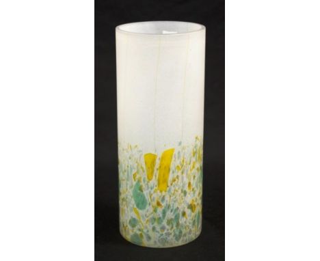 Stuart Crystal Scotland 'Impressions' table vase floral decorated, in original packaging, (height 27.5cm approx).