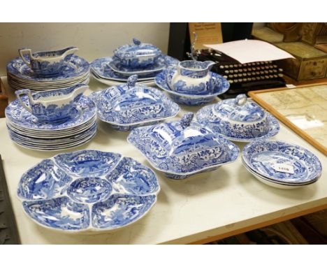 A Copeland Spode Italian part dinner service and an hors d’oeuvre dish