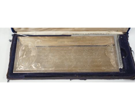 An American Express Commemorative plated Traveller's Cheque plaque