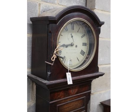 An early 19th century Irish mahogany 8 day longcase clock, marked James Bodkin, Donaghadee, height 203cm