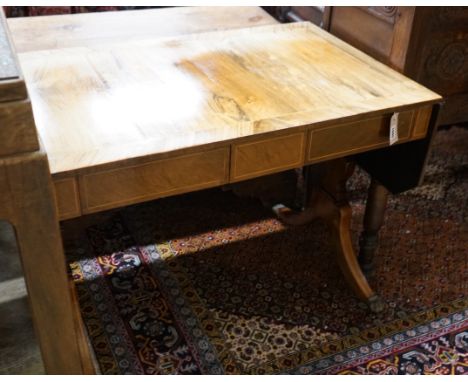 A George III faded rosewood sofa table, width 93cm, depth 60cm, height 72cm