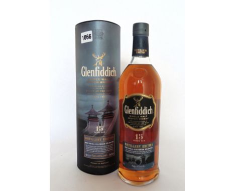 A bottle of Glenfiddich 15yr old Single Malt Scotch Whisky "Distillery Edition" with carton 51% 1 litre