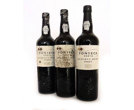 6 bottles of Fonseca Reserve Ruby Port 20% 75cl (note some labels stained)