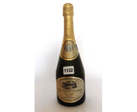 A bottle of British Officers' Club Berlin Privat Cuvee Brut sparkling wine by Sektkellerei Muller & Co 11% 75cl