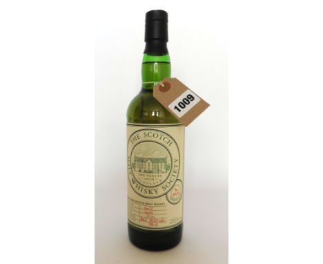 A bottle of The Scotch Malt Whisky Society (SMWS) Single Cask Malt No 49.14 St Magdalene Distillery 27yr old Malt Whisky dist