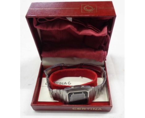 A vintage Certina digital watch