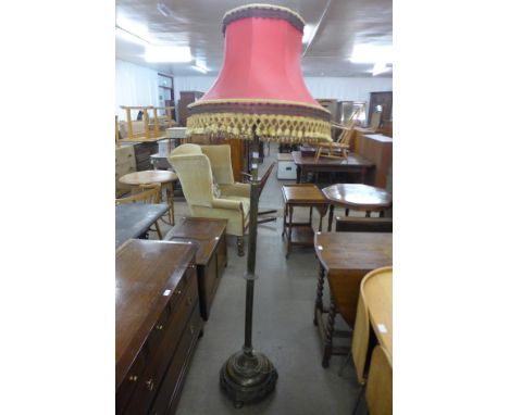 A brass standard lamp 