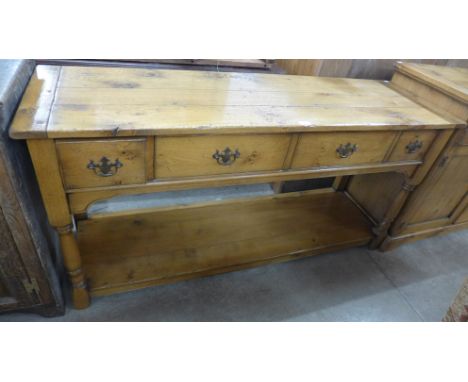 An elm console table 