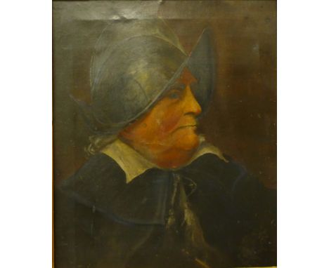 Continental School, portrait of a gentleman, oil on canvas, 44 x 36cms, framed 
