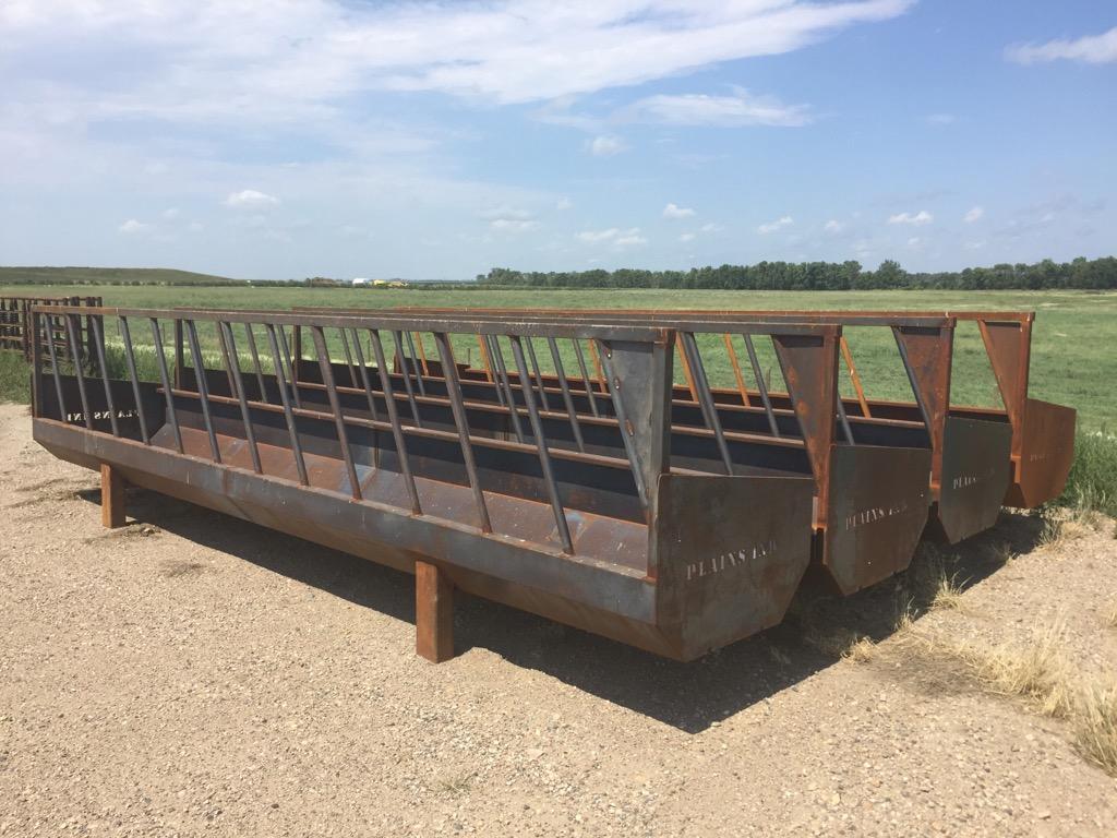 Plains Industries 20' fence line feed bunks (New)