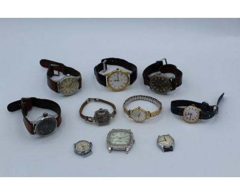 A J W Benson lady's wristwatch with 2cm enamel ' red twelve' dial, together with Nisus and Page black dial gentleman's wristw