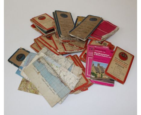 A collection of approximately three dozen 1940's and later Ordnance Survey and other maps, together with a Lincoln Crest and 
