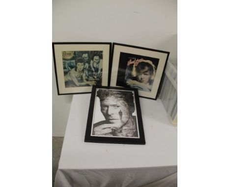 A lot of David Bowie framed and signed prints for ' Reality ' limited editions