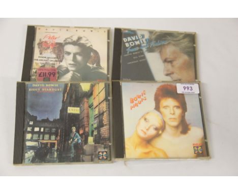 A David Bowie lot of four compact discs  - the super rare early RCA pressings - would benefit from being recased