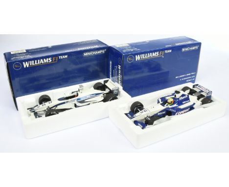 Minichamps 1/18 scale pair (1) 100010005 Williams BMW FW23 2001 - R. Schumacher (2) 180000099 Williams Launch Car 2000 - Near