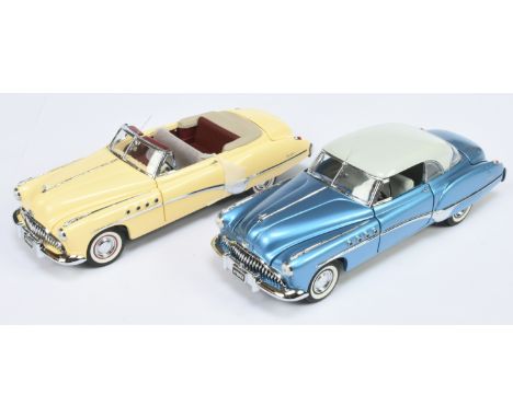 Franklin Mint 1/24th scale pair (1) B11TL08 1949 Buick Roadmaster, (2) B11UB76 1949 Buick Roadmaster Riviera. Both models inc