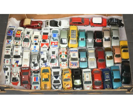 A mixed group of loose vehicles including Corgi Mini, Burago Ferrari Testa Rossa ,Gama-Mini BMW, plus others. Condition - gen