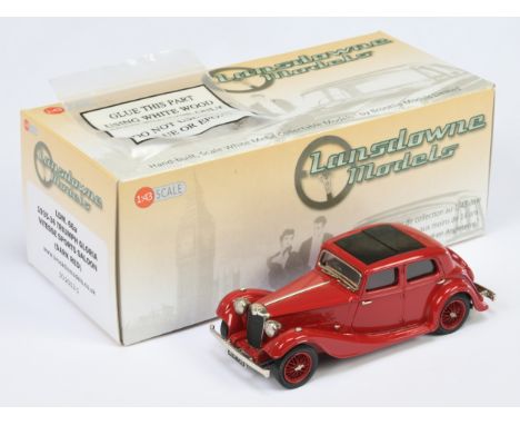 Lansdowne Models 1/43rd scale LDM66 1935-36 Triumph Gloria Vitesse Sports Saloon - dark red - Mint (signs are in a clear plas