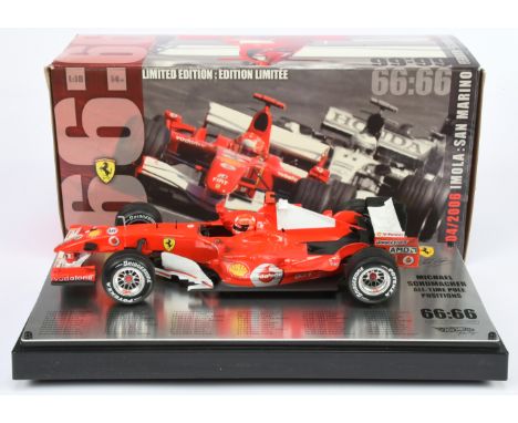 Hot Wheels 1/18th scale J2989 Ferrari M. Schumacher - All-time Pole Positions, Limited Edition 2871/6666pcs, complete with pl