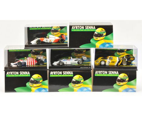 Ayrton Senna Racing Car Collection 1/43rd scale group (1) Porsche 956 K 1984 (2) Toleman Hart G.P Portugal 1984 (3) Ralt Toyo