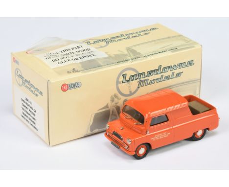 Lansdowne LDM43 1960 Bedford CA Canopy Pickup "Westbury Coin" - burnt orange body, wheels, black seats, light yellow letterin