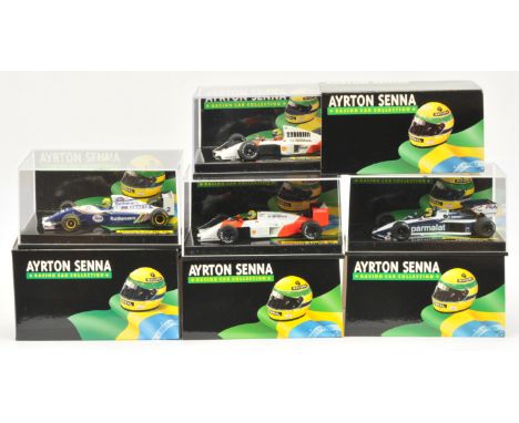 Ayrton Senna Racing Car Collection 1/43rd scale group (1)&nbsp; 1994 Renault FW16 (2) Brabham BMW BT52B (3) McLaren MP4/5 Hon