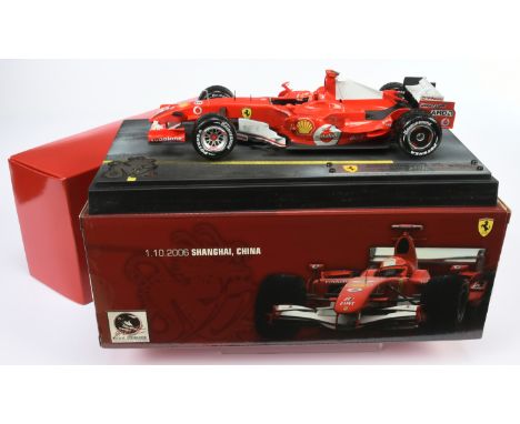 Hot Wheels 1/18th scale J2995 Ferrari M. Schumacher - Shanghai Grand Prix of China 2006 - 91 wins, Limited Edition 7810/9591p