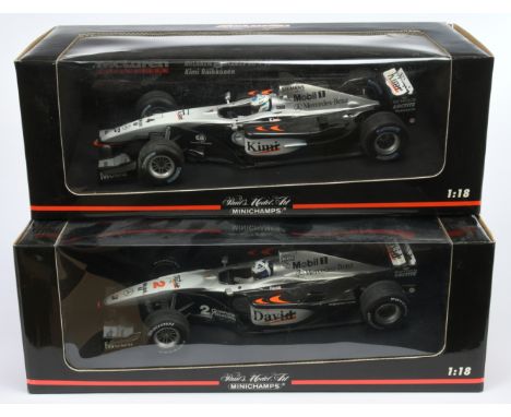 Minichamps 1/18 scale pair (1) 530001802 McLaren Mercedes MP4/15 - D. Coulthard (2) 530021804 MP4/17 - K. Raikkonen-&nbsp; Ne