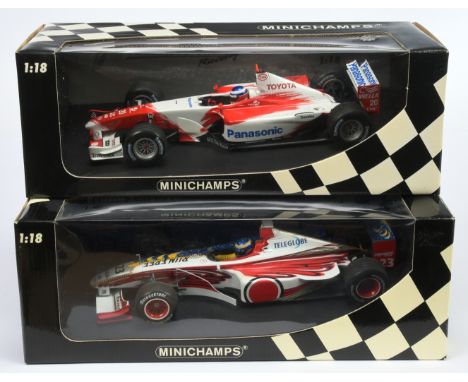 Minichamps 1/18 scale pair (1) 1000301720 Panasonic Toyota Racing 2003 F1 Present - O. Panis (2) 180990023 BAR 01 Supertec 19