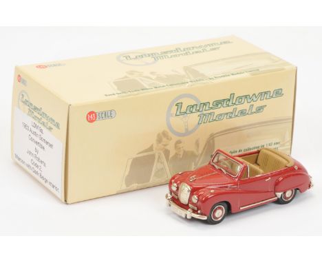 Lansdowne Models 1/43rd scale LDM9a 1953 Austin Somerset Convertible - by John Roberts Code 2 Maroon with dark beige interior