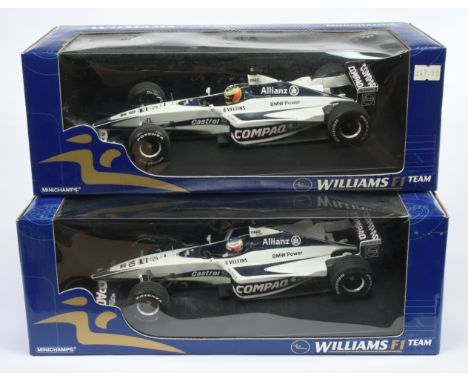 Minichamps 1/18 scale pair (1) 180000009 Williams BMW FW 22 - R. Schumacher (2) 180000010&nbsp; Similar - J. Button - Near Mi