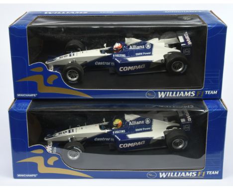 Minichamps 1/18 scale pair (1) 180010095 Williams BMW FW 22 Showcar 2001 - R. Schumacher (2) 180010096 Showcar 2001 - J.P. Mo