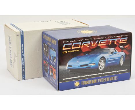 Franklin Mint B11ZD51 1/24th scale 1999 Corvette with FM Certificate of Authenticity - Near Mint to Mint in Good box and inne