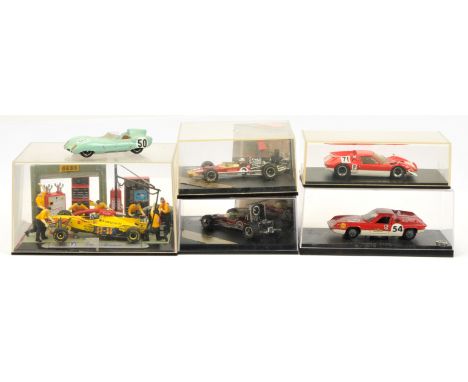 Mixed 1/43rd scale Lotus related group to include Spark S0263 Lotus 62 Brands Hatch 1969; Kyosho Lotus 47GT; Provence Moulage