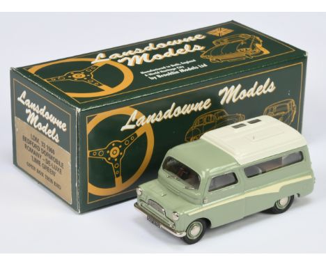 Lansdowne LDM33 1960 Bedford Dormobile Romany Deluxe - light sage green, pale yellow side flash, grey/brown interior, off-whi