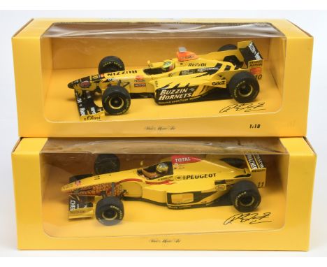 Minichamps 1/18 scale Ralph Schumacher pair (1) 514981810 Jordan 8 - R. Schumacher (2) 514971881 Jordan 1997 Launch Version -