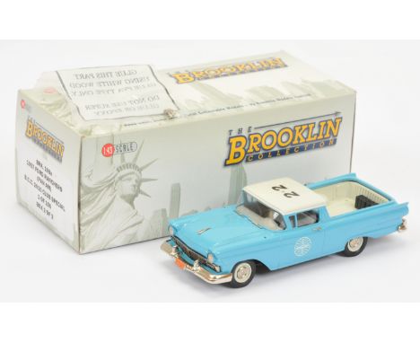 Brooklin BRK108x 1957 Ford Ranchero "Pan Am" - light blue body, off white roof - Mint with side &amp; roof signs, in Mint box