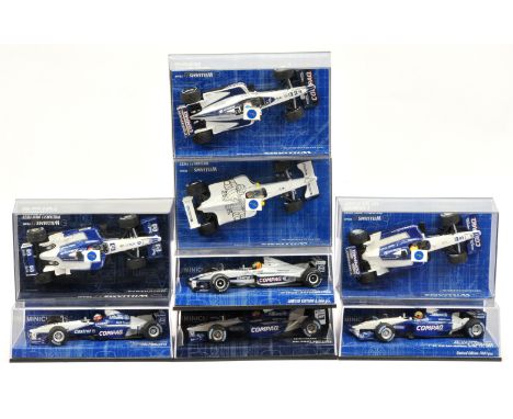 Minichamps 1/43rd Williams F1 Team - to include Williams BMW FW22 - Jenson Button; FW23 R. Schumacher 1st G.P win San Mariono