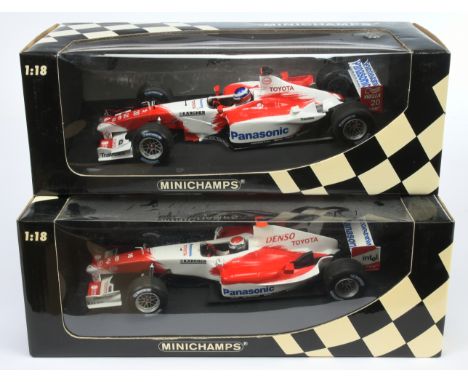 Minichamps 1/18 scale pair (1) 100050086&nbsp; Panasonic Toyota Racing Showcar 2005 - J. Trullli (2) 100030020 TF103 - O. Pan