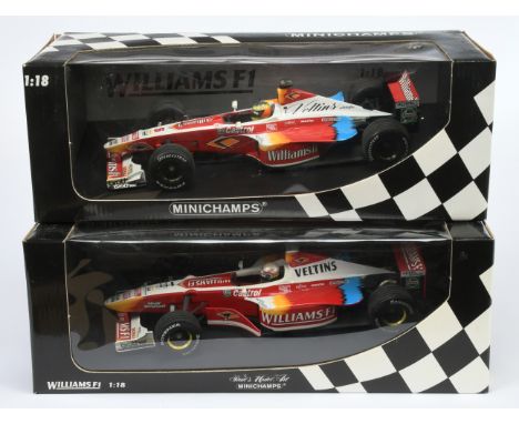 Minichamps 1/18 scale pair (1) 180990095 1st Edition Promotional Showcar 1999 - A. Zanardi (2) 180990008 Williams F1 Supertec