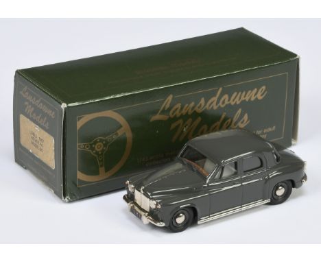 Lansdowne Models LDM5 1957 Rover P4 Model 90 - dark grey with lighter grey interior and chrome trim - Mint in Excellent box w